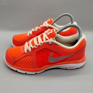 Nike Dual Fusion Run Womens Running‎ Shoes Size 7 Neon Coral Cross Training